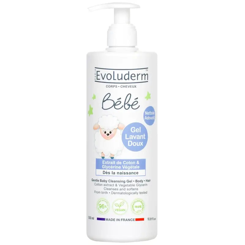 Evoluderm Baby Gel da bagno, 500 ml