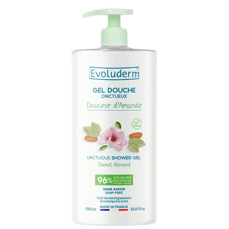 Evoluderm Gel doccia alla mandorla dolce, 1000 ml