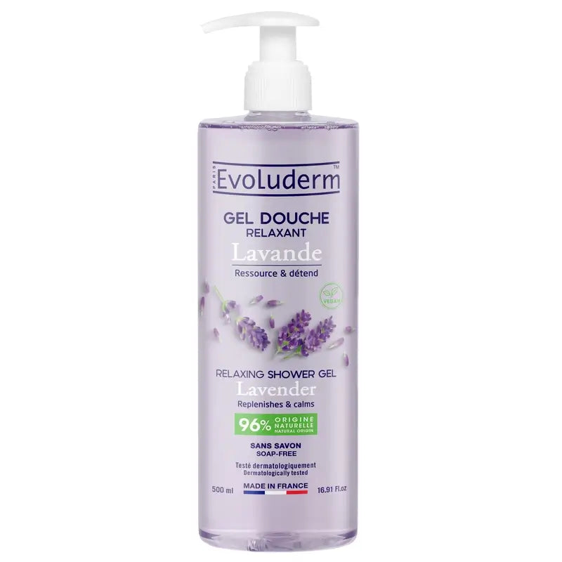 Evoluderm Gel doccia alla lavanda, 500 ml