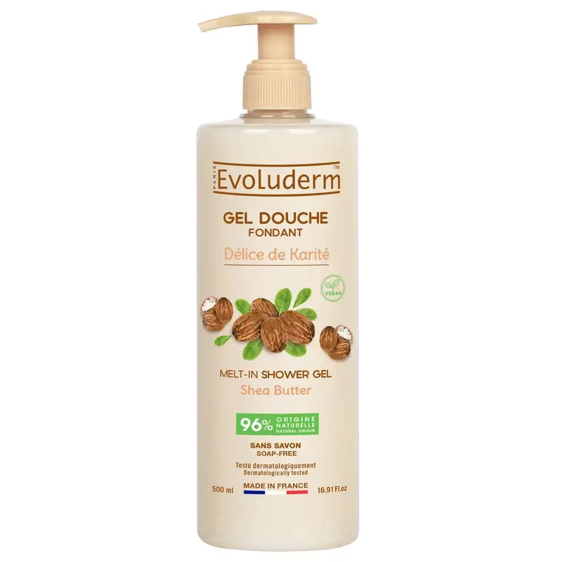 Evoluderm Gel doccia al burro di karité, 500 ml