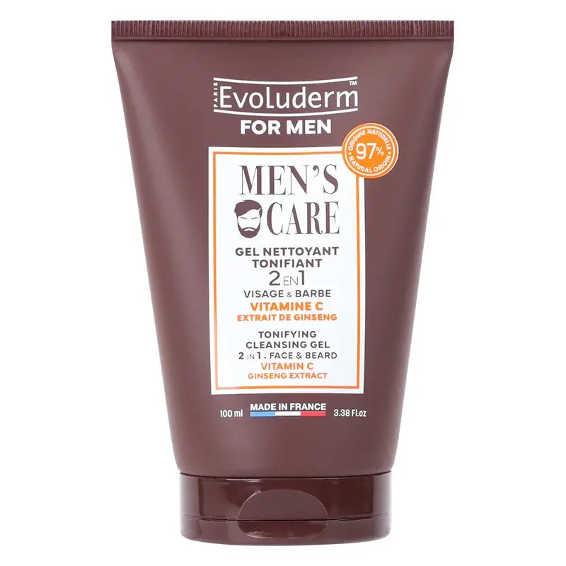 Evoluderm Gel detergente tonificante - Uomo, 100 ml