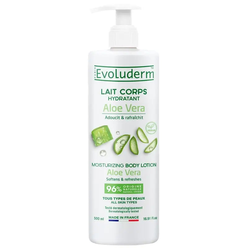 Evoluderm Lozione corpo all'aloe vera, 500 ml