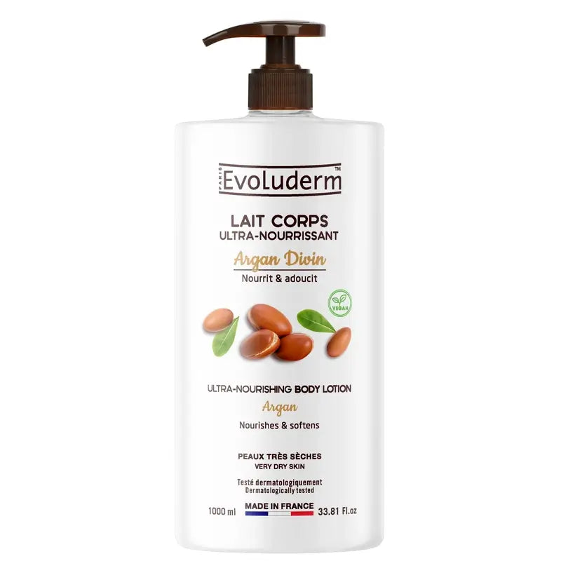 Evoluderm Argan Divin Lozione per il corpo, 1000 ml