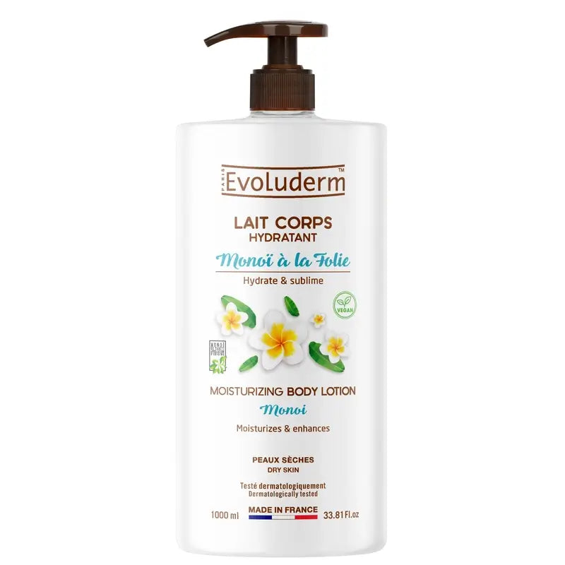 Evoluderm Monoi Lozione per il corpo, 1000 ml