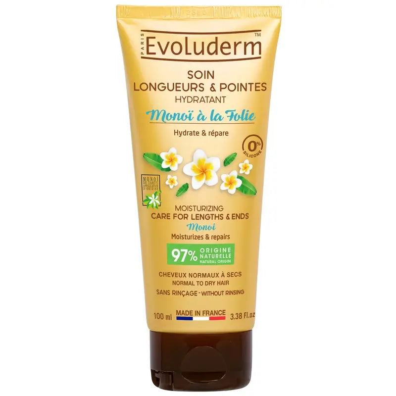 Evoluderm Cura dei capelli Lunghezze con punte di Monoi, 100 ml