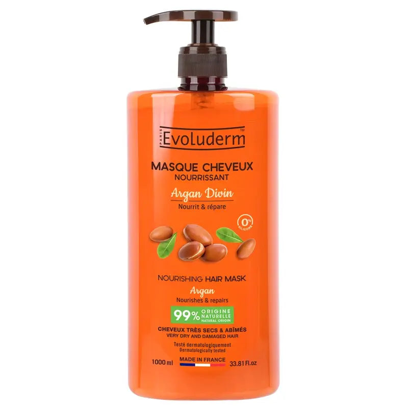 Evoluderm Argan Divin Maschera per capelli, 1000 ml