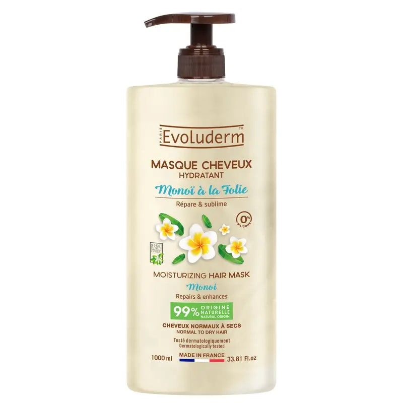 Evoluderm Maschera per capelli al Monoi, 1000 ml