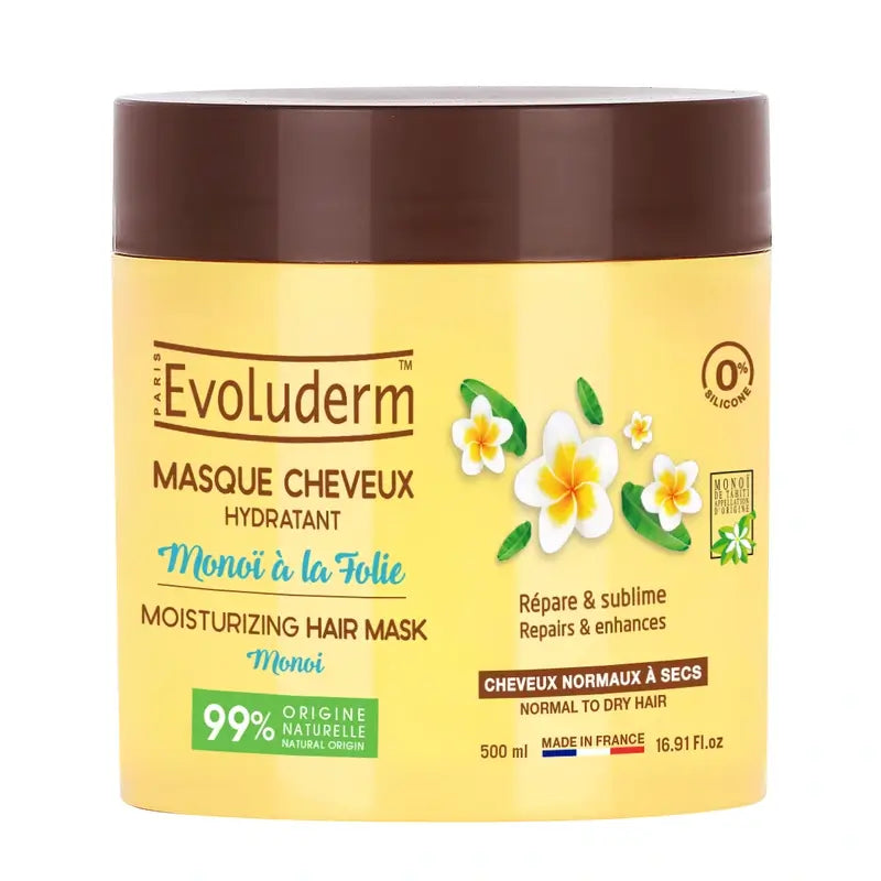 Evoluderm Maschera per capelli al Monoi, 500 ml
