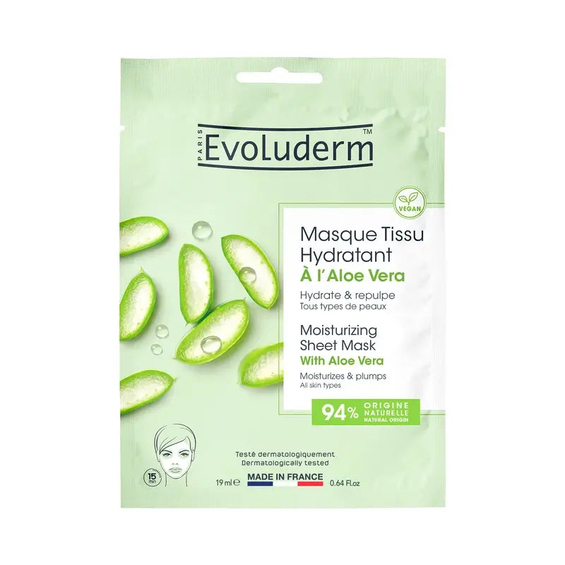 Evoluderm Aloe Vera Sheet Mask, 1 pz / 19