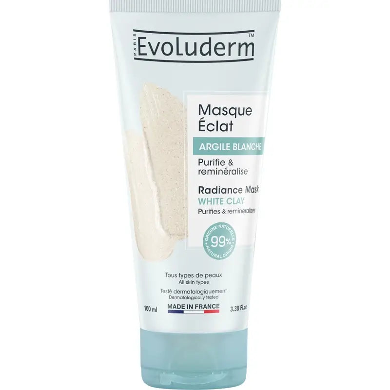 Evoluderm Maschera viso all'argilla bianca, 100
