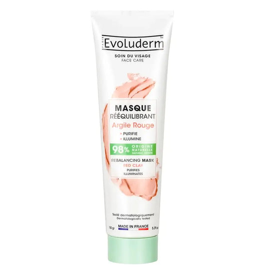 Evoluderm Maschera viso rivitalizzante all'argilla rossa, 150 g