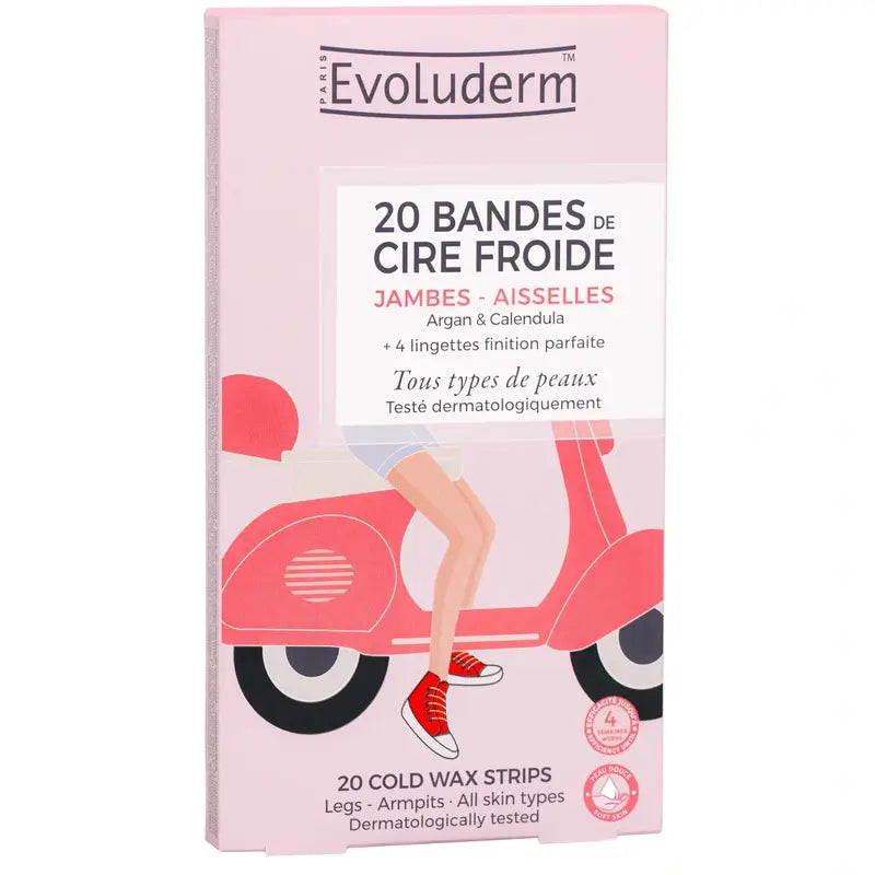 Evoluderm Strisce di cera per il corpo, 20 pz.
