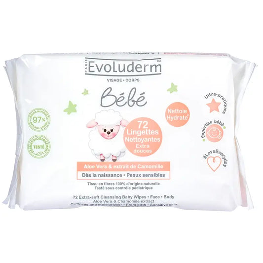 Evoluderm Salviette per bambini 72 pezzi, 72 pezzi
