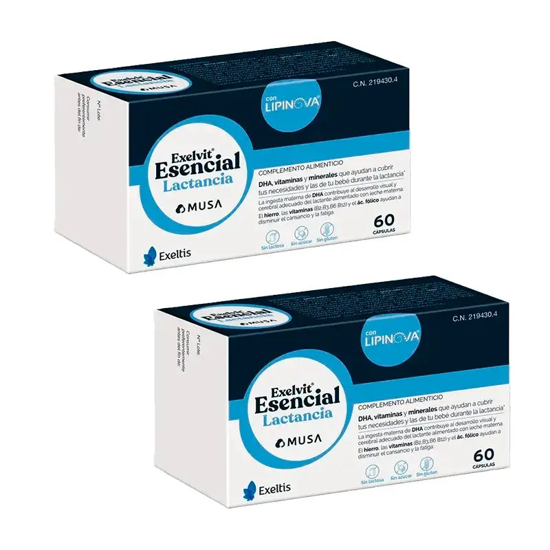 Exelvit Lactation Essential, Pack 2 x 60 capsules