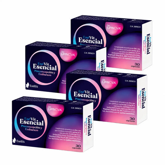 Exelvit Essential Preconcepimento e Gravidanza, confezione da 4 x 30 capsule