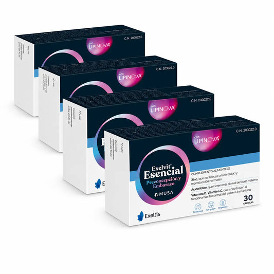 Exelvit Essential Preconcepimento e Gravidanza, confezione da 4 x 30 capsule
