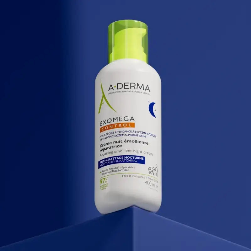 Aderma Exomega Crema Emolliente Riparatrice Notte, 400 Ml