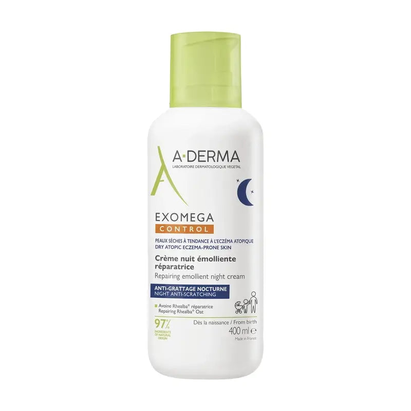 Aderma Exomega Crema Emolliente Riparatrice Notte, 400 Ml