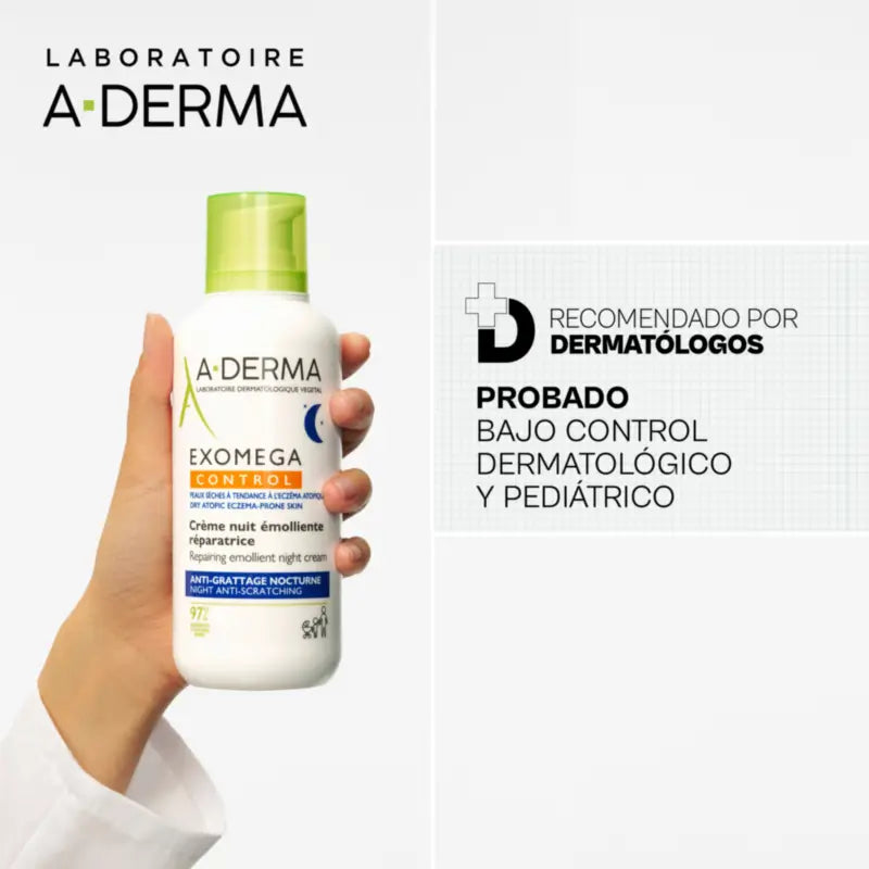 Aderma Exomega Crema Emolliente Riparatrice Notte, 400 Ml
