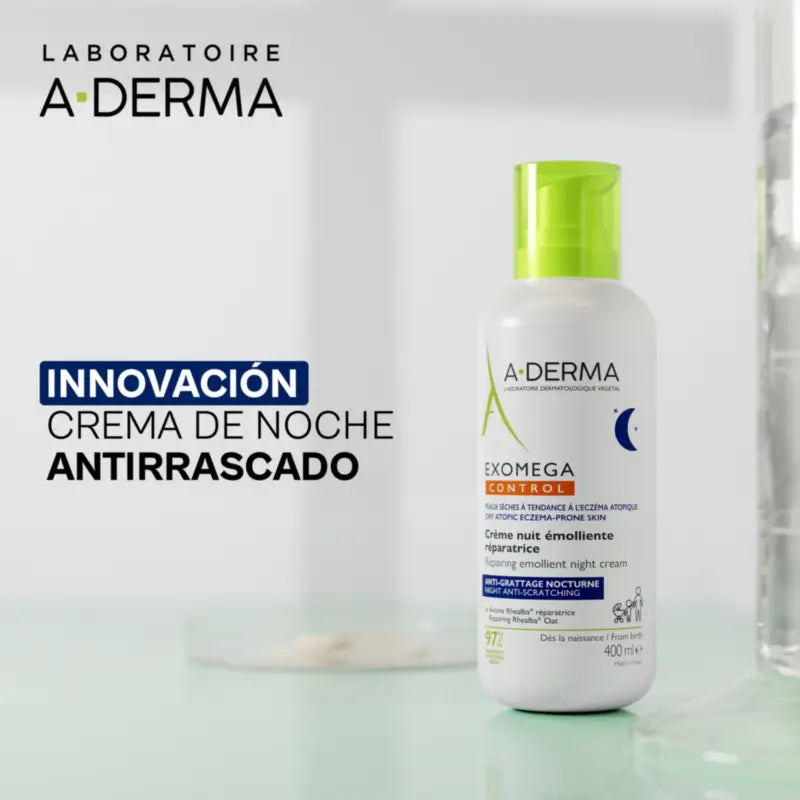Aderma Exomega Crema Emolliente Riparatrice Notte, 400 Ml