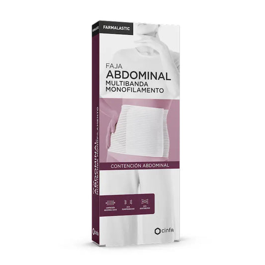 Farmalastic Cintura lombare in velcro bianco, taglia 2