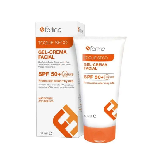 Farline Crema Gel Viso, Dry Touch SPF50+, 50 ml