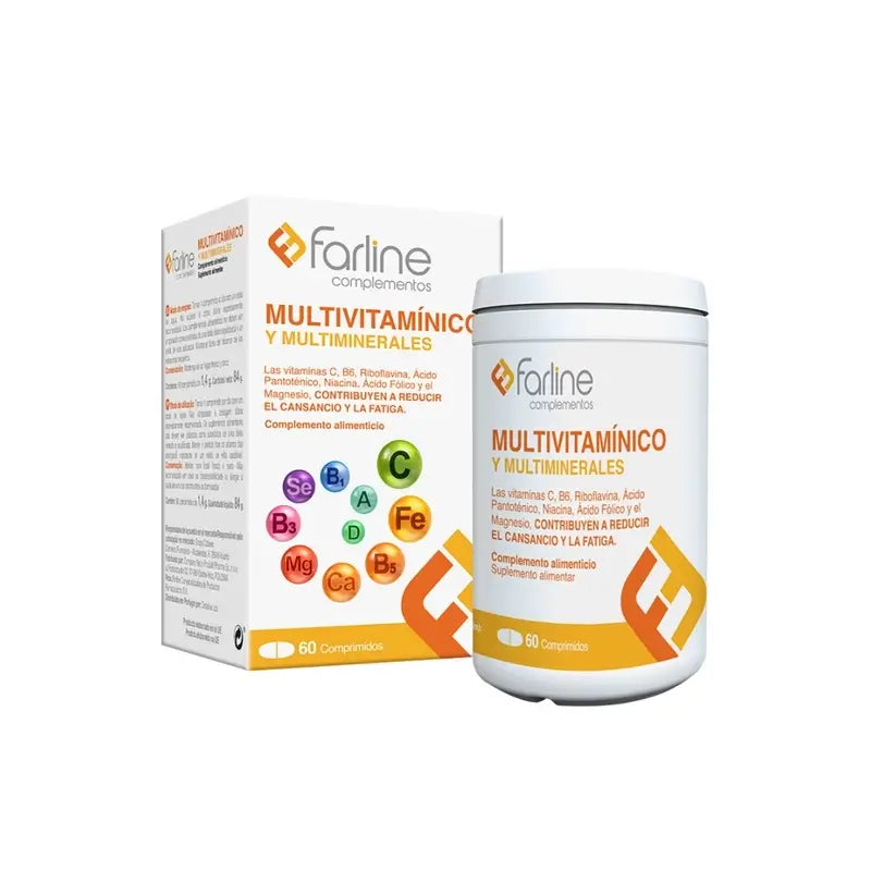 Farline Multivitaminico con calcio e magnesio, 60 compresse effervescenti