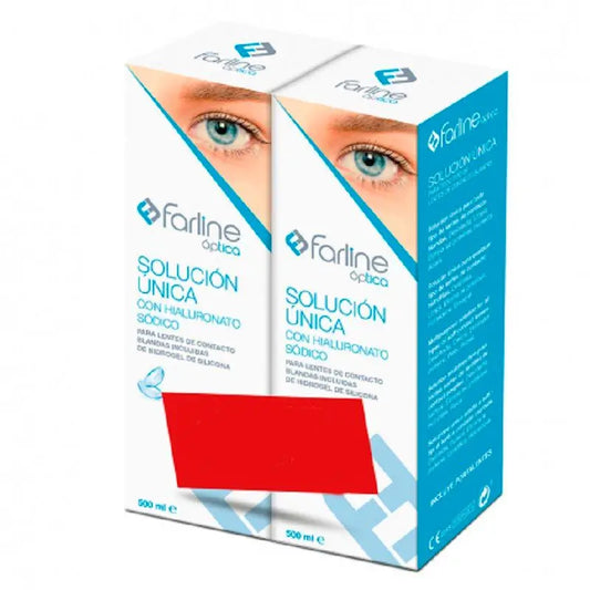 Soluzione singola ottica Farline, confezione da 2 X500 Ml