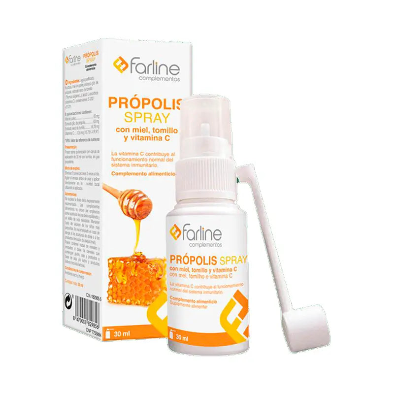 Farline Spray alla Propoli con Miele, Timo e Vitamina C