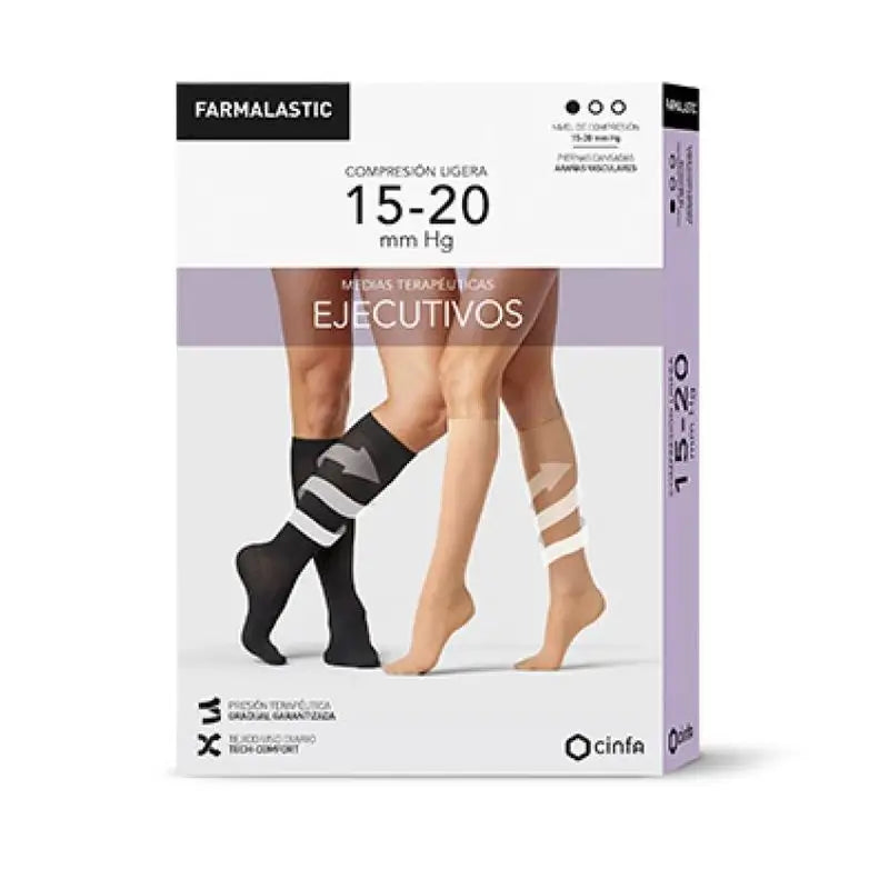 Farmalastic Women's Executive Sock Black Size Xl
