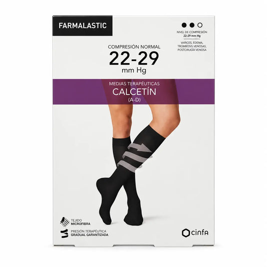 Farmalastic Calzini neri, taglia grande
