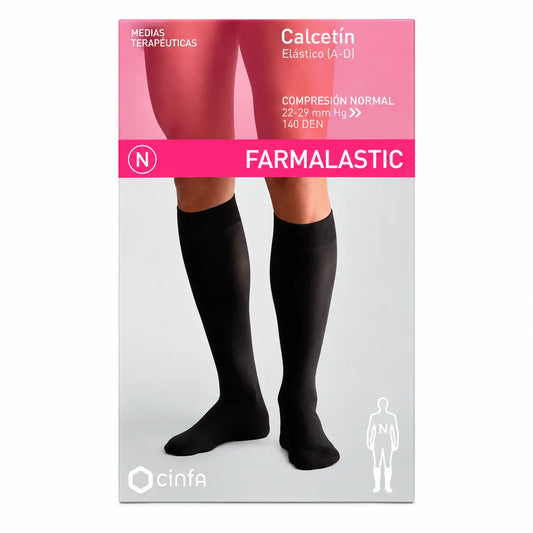 Calzino Farmalastic nero, taglia piccola