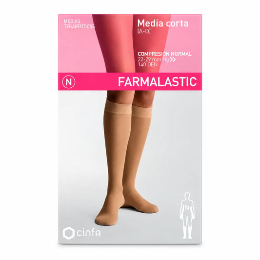 Farmalastic Calza corta a compressione normale nera Taglia piccola