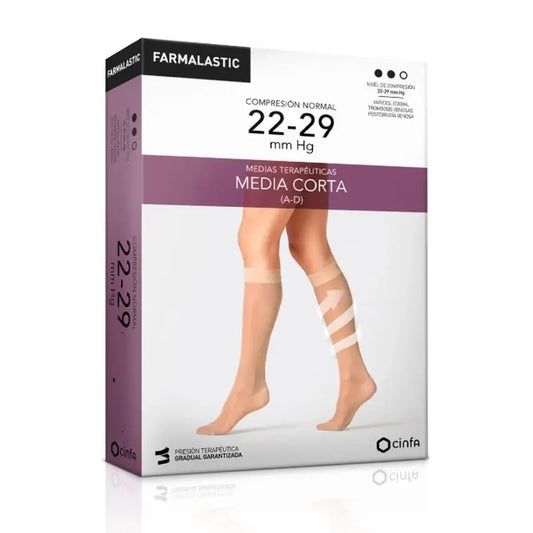 Farmalastic Normal Compression Stocking Short Black Size M