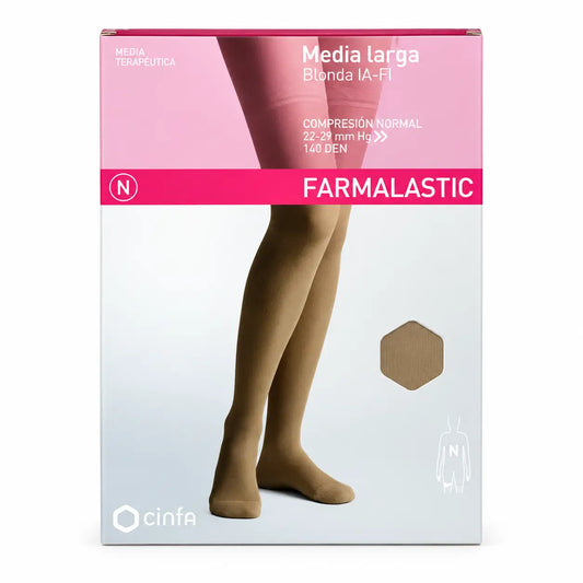 Farmalastic Collant lunghi a compressione normale Beige, taglia grande