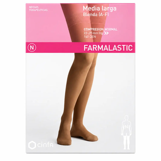 Farmalastic Calza lunga a compressione normale a compressione cammello Taglia M