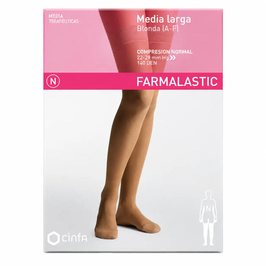 Farmalastic Calza lunga Blonda Compressione normale Cammello Taglia XL