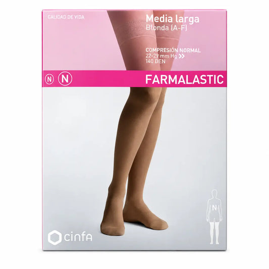 Farmalastic Calza lunga a compressione normale Nero Grande