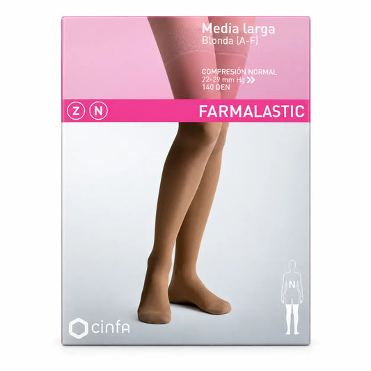 Farmalastic Calze lunghe a compressione normale Nero Taglia M
