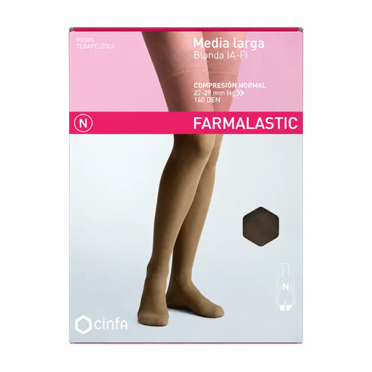 Farmalastic Calza a compressione normale nera, taglia XL