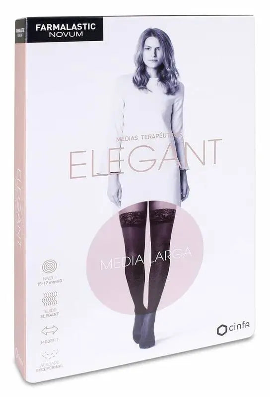 Farmalastic Novum Elegant Long Light Compression Lightweight Compression Anthracite, Size 2