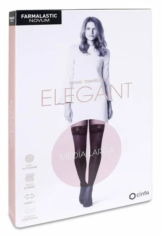 Farmalastic Novum Elegant Long Lightweight Compression Chocolate Colour, Size 5