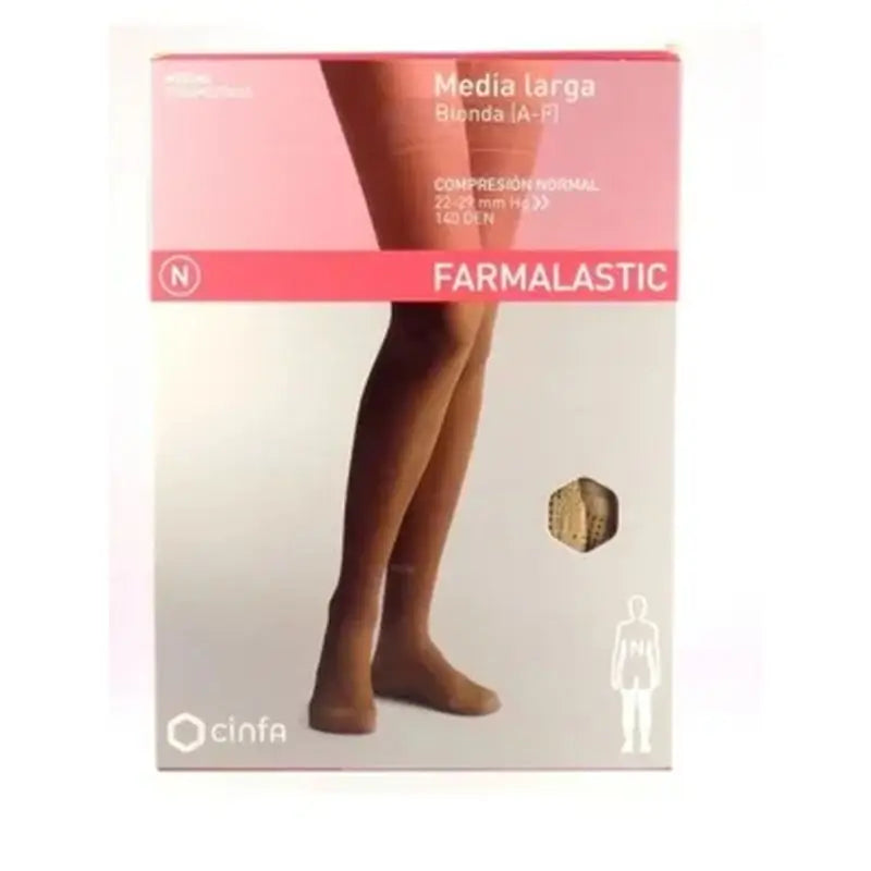 Farmalastic Novum Elegant Taglia Lunga Compressione Leggera Navy, Taglia 5