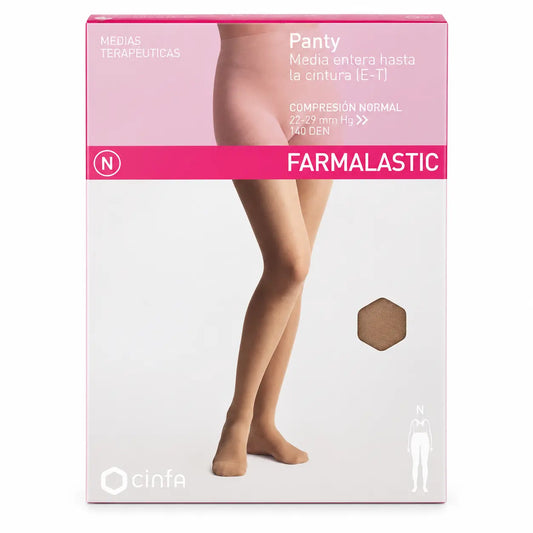 Farmalastic Collant a compressione normale Beige, taglia small