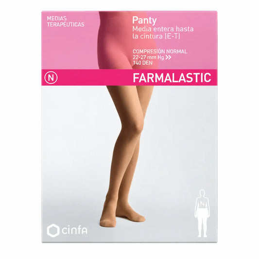 Farmalastic Collant a compressione normale Cappuccino, taglia grande
