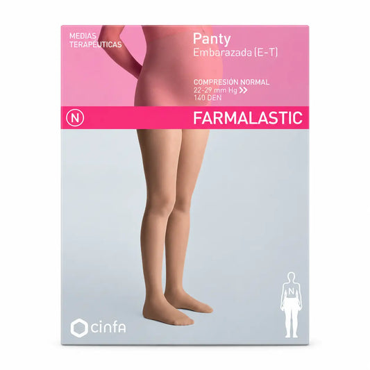 Farmalastic Panty a compressione normale in gravidanza beige, taglia grande