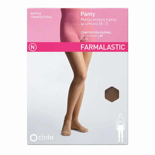 Farmalastic Collant a compressione normale nero taglia grande