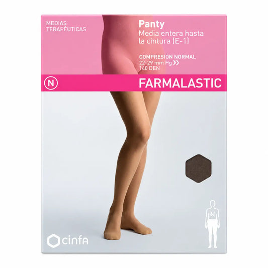 Farmalastic Collant a compressione normale nero, taglia XL