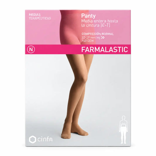 Farmalastic Collant a compressione normale Beige, taglia M