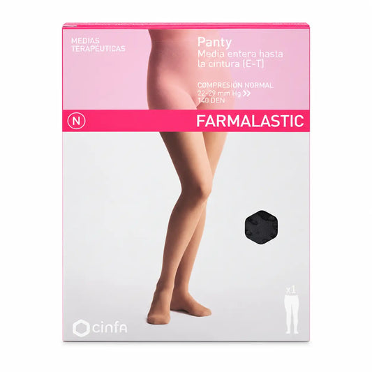 Farmalastic Collant aderenti normali a compressione cammello taglia M